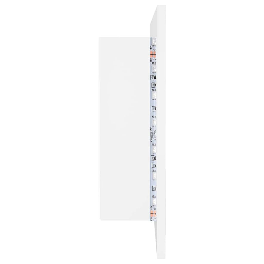 LED Bathroom Mirror Cabinet White 90x12x45 cm Acrylic