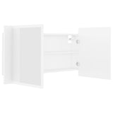 LED Bathroom Mirror Cabinet White 90x12x45 cm Acrylic - Extra Image