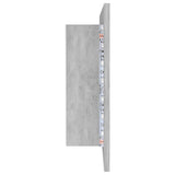 LED Bathroom Mirror Cabinet Concrete Grey 90x12x45 cm Acrylic