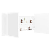 LED Bathroom Mirror Cabinet White 100x12x45 cm Acrylic - Rear View