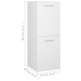 Bathroom Cabinet White 30x30x80 cm Engineered Wood - Extra Image
