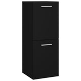 Bathroom Cabinet Black 30x30x80 cm Engineered Wood - Front View