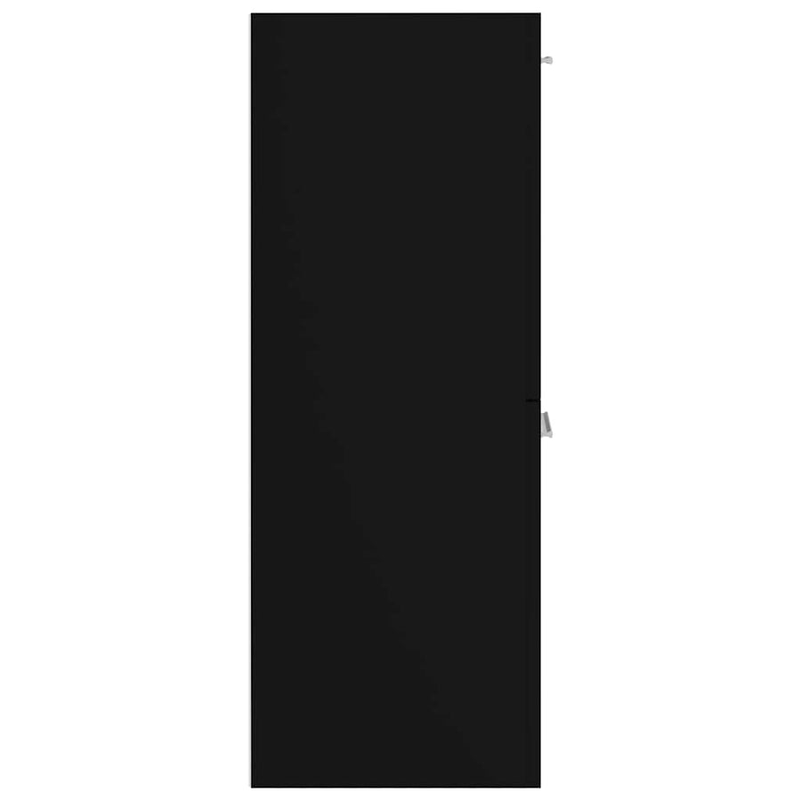 Bathroom Cabinet Black 30x30x80 cm Engineered Wood