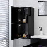 Bathroom Cabinet Black 30x30x80 cm Engineered Wood - Low Angle