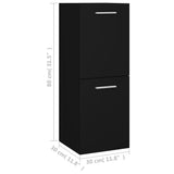 Bathroom Cabinet Black 30x30x80 cm Engineered Wood - Extra Image