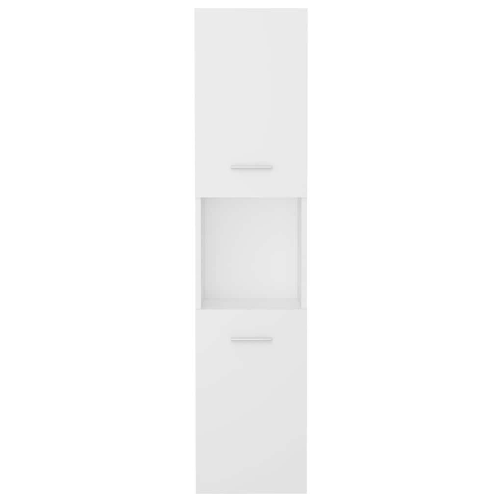 Bathroom Cabinet White 30x30x130 cm Engineered Wood