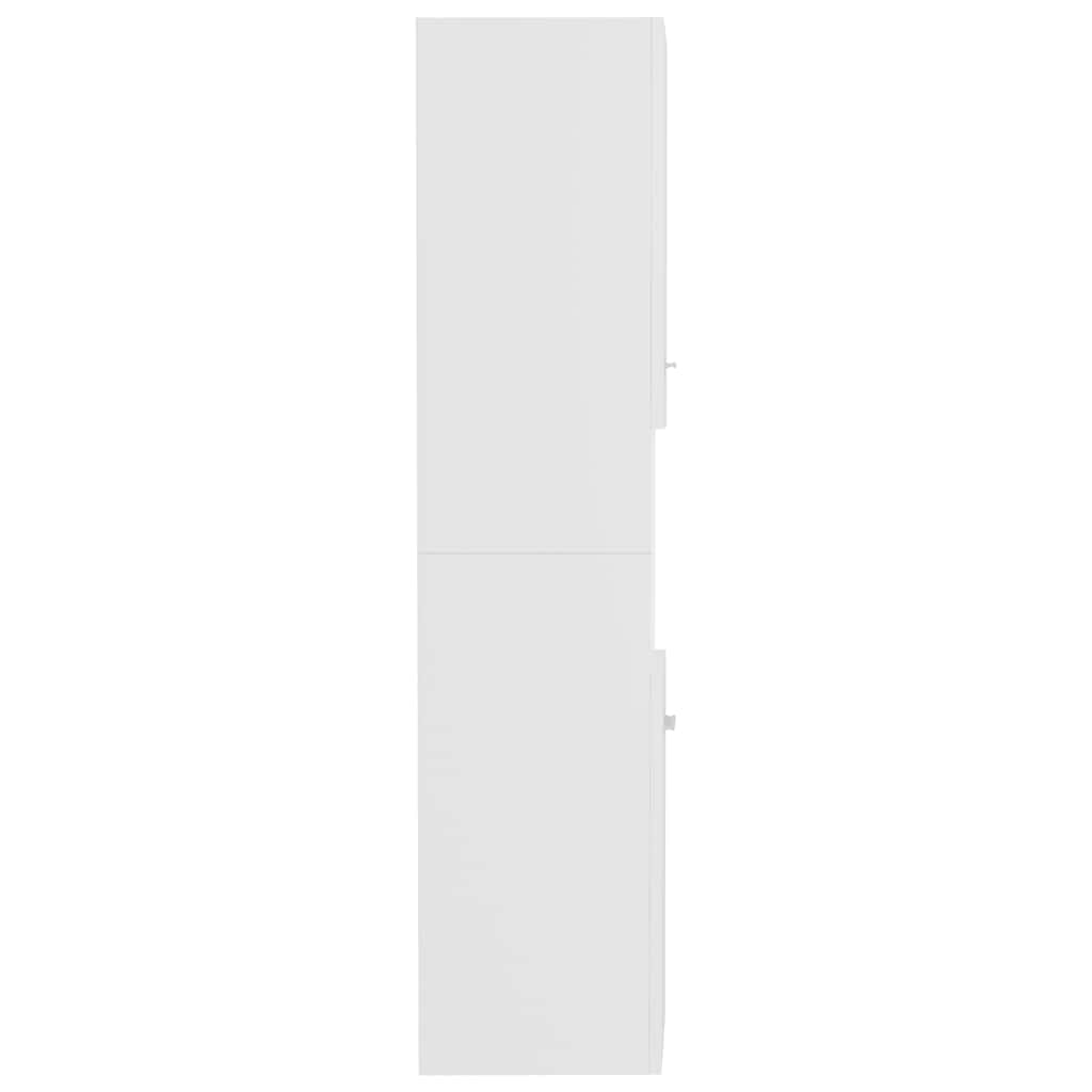 Bathroom Cabinet White 30x30x130 cm Engineered Wood