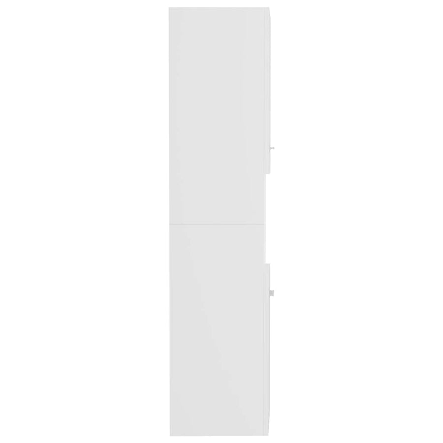 Bathroom Cabinet White 30x30x130 cm Engineered Wood