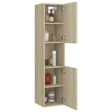 Bathroom Cabinet Sonoma Oak 30x30x130 cm Engineered Wood - Top-Down View