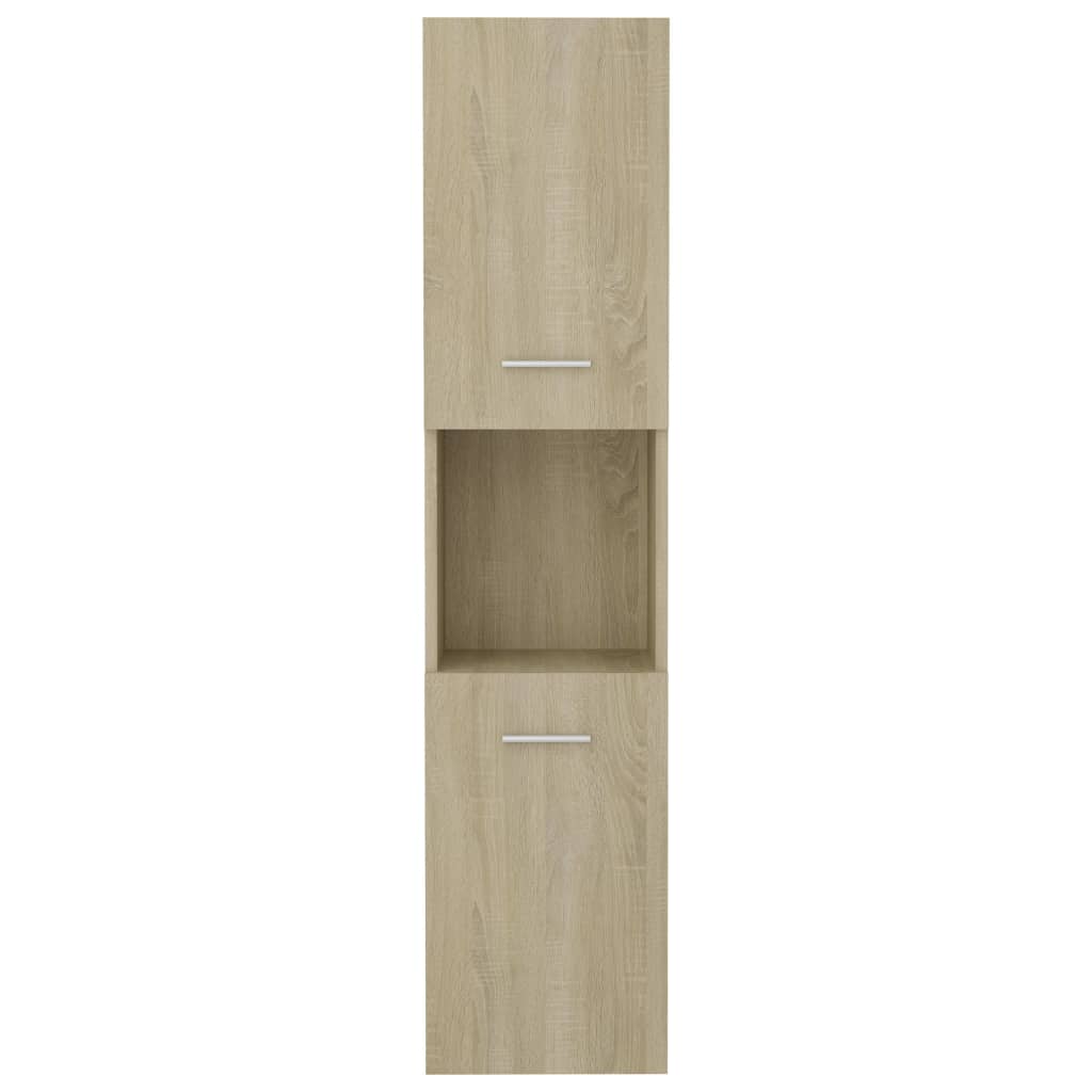 Bathroom Cabinet Sonoma Oak 30x30x130 cm Engineered Wood