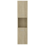 Bathroom Cabinet Sonoma Oak 30x30x130 cm Engineered Wood