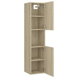 Bathroom Cabinet Sonoma Oak 30x30x130 cm Engineered Wood - Close-Up Angle