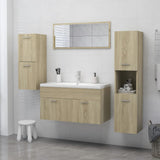 Bathroom Cabinet Sonoma Oak 30x30x130 cm Engineered Wood
