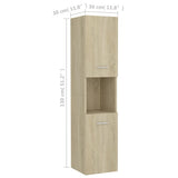 Bathroom Cabinet Sonoma Oak 30x30x130 cm Engineered Wood - Extra Image