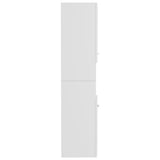 Bathroom Cabinet High Gloss White 30x30x130 cm Engineered Wood