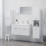 Bathroom Cabinet High Gloss White 30x30x130 cm Engineered Wood - Extra Image