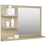 Bathroom Mirror Sonoma Oak 60x10.5x45 cm Engineered Wood - Side View