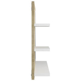 Bathroom Mirror White and Sonoma Oak 60x10.5x45 cm Engineered Wood