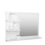 Bathroom Mirror High Gloss White 60x10.5x45 cm Engineered Wood