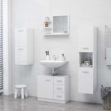 Bathroom Mirror High Gloss White 60x10.5x45 cm Engineered Wood