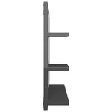 Bathroom Mirror High Gloss Grey 60x10.5x45 cm Engineered Wood