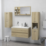 Bathroom Mirror Sonoma Oak 90x10.5x45 cm Engineered Wood - Top-Down View