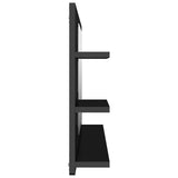 Bathroom Mirror High Gloss Black 90x10.5x45 cm Engineered Wood