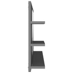 Bathroom Mirror High Gloss Grey 90x10.5x45 cm Engineered Wood