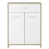 Bathroom Cabinet White and Sonoma Oak 60x33x80 cm Engineered Wood