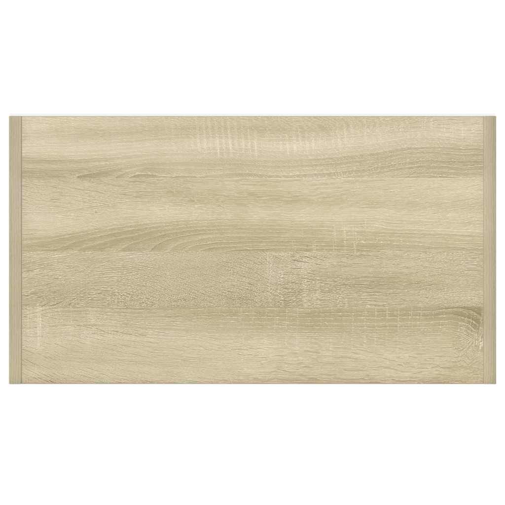 Bathroom Cabinet White and Sonoma Oak 60x33x80 cm Engineered Wood