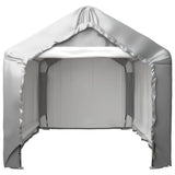 Storage Tent Grey 180x180 cm Galvanised Steel - Side View
