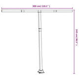 Awning Post Set White 300x245 cm Iron - Extra Image