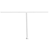 Awning Post Set White 450x245 cm Iron - Front View