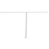 Awning Post Set White 450x245 cm Iron - 45-Degree Angle