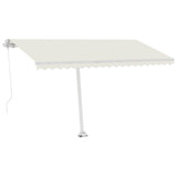 Awning Post Set White 450x245 cm Iron - Low Angle