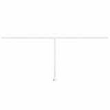 Awning Post Set White 600x245 cm Iron