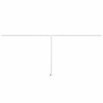 Awning Post Set White 600x245 cm Iron