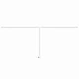 Awning Post Set White 600x245 cm Iron - Side View