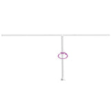 Awning Post Set White 600x245 cm Iron