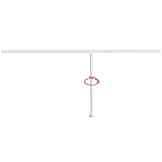 Awning Post Set White 600x245 cm Iron