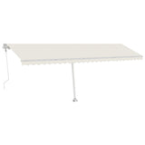 Awning Post Set White 600x245 cm Iron - Low Angle
