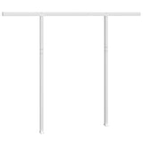 Awning Post Set White 300x245 cm Iron - Front View