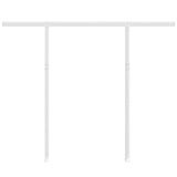 Awning Post Set White 300x245 cm Iron - Side View