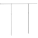 Awning Post Set White 300x245 cm Iron - 45-Degree Angle