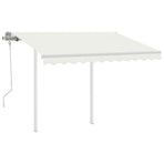 Awning Post Set White 300x245 cm Iron