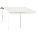 Awning Post Set White 300x245 cm Iron - Rear View
