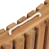 3 Piece Folding Garden Lounge Set Solid Teak Wood - Rear View
