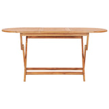 9 Piece Folding Outdoor Dining Set Solid Wood Teak - Side View