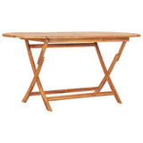 9 Piece Folding Outdoor Dining Set Solid Wood Teak - Top-Down View
