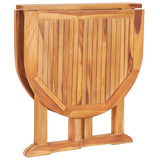 5 Piece Folding Outdoor Dining Set Solid Teak Wood - Rear View